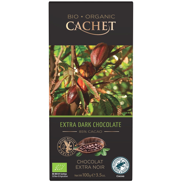 Dunkle Schokolade Bio Cachet Extra Schwarz Tansania 85% Kakao: 100 g