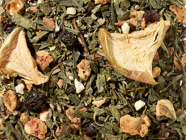 neu Grünteemischung Sencha Bratapfel Apfel-Zimt-Note aromatisiert
