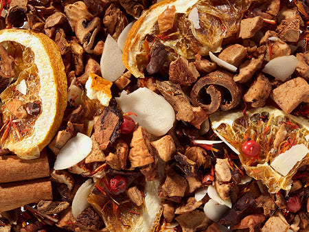 neu Früchteteemischung Fruchtengel (Orange-Marzipan-Schoko-Note) aromatisiert