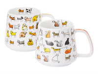 Becher "Dodo & Bodo" Porzellan, 2-fach sortiert 0,35 l