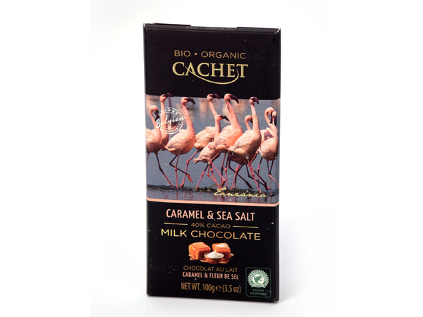 Vollmilchschokolade 40%, Bio mit Karamell & Meersalz, 100g no