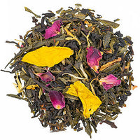 Grün.-Schwarzteemischung Orientalische Träume Teemischung mit Blüten und Fruchtstücken, aromatisiert Mango-Maracuja-Geschmack