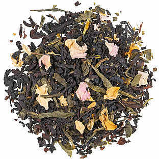 Schwarz.-Grünteemischung  Druidenzauber Teemischung mit Kräutern und Fruchtstücken, aromatisiert