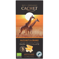 Bio Zartbitterschokolade mit Orange und Haselnuss 57% Kakao: 100 g