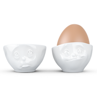 FiftyEight Eierbecher-Set  "Och bitte & Lecker" weiß,  Porzellan T_01_52_01