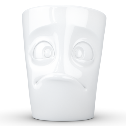 Gesichtertasse Fiftyeight Henkelbecher "Verdutzt"  350ml weiß, Porzellan T_01_84_01